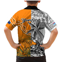 Personalised Fiji Australia Rugby Family Matching Mermaid Dress and Hawaiian Shirt World Cup 2023 Polynesia Tapa Mixed Indigenous Aboriginal LT9 - Polynesian Pride