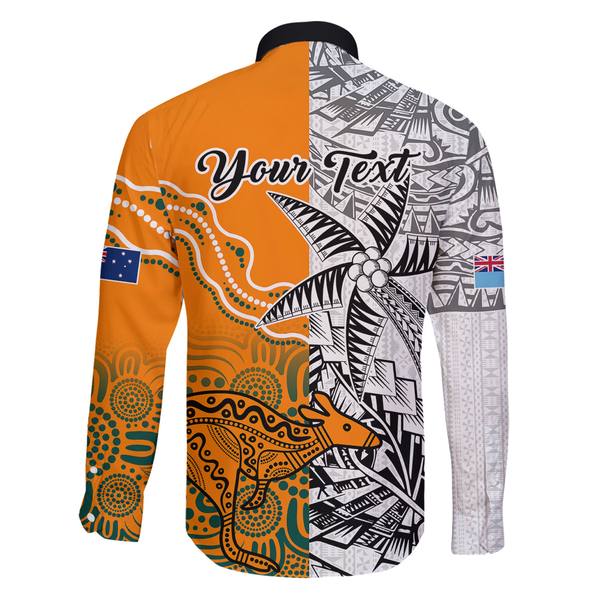 Personalised Fiji Australia Rugby Family Matching Summer Maxi Dress and Hawaiian Shirt World Cup 2023 Polynesia Tapa Mixed Indigenous Aboriginal LT9 - Polynesian Pride
