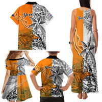Personalised Fiji Australia Rugby Family Matching Tank Maxi Dress and Hawaiian Shirt World Cup 2023 Polynesia Tapa Mixed Indigenous Aboriginal LT9 - Polynesian Pride