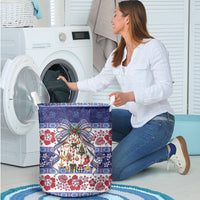 Samoa Tribal Christmas Bow Laundry Basket Ia Manuia lava le Kerisimasi LT9 - Polynesian Pride