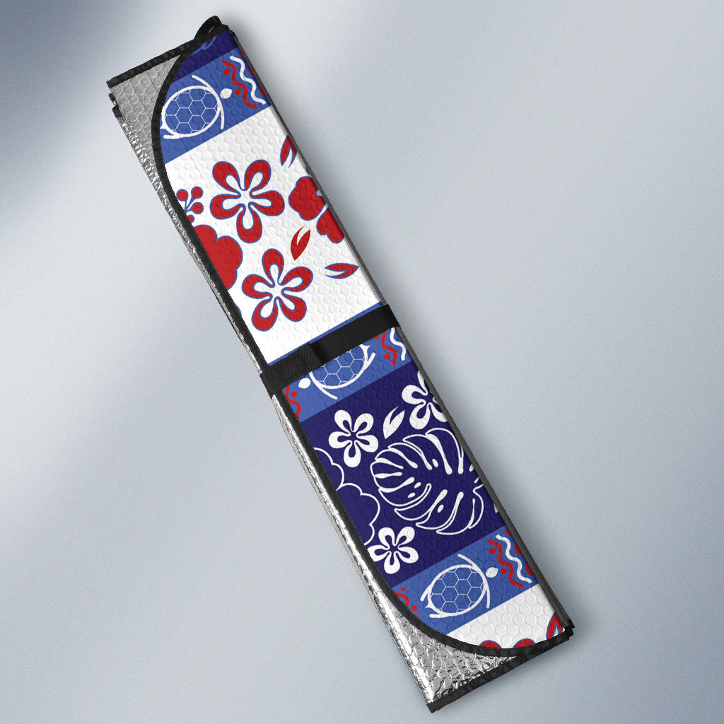 Samoa Tribal Christmas Bow Auto Sun Shade Ia Manuia lava le Kerisimasi LT9 - Polynesian Pride