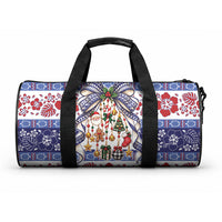 Samoa Tribal Christmas Bow Duffle Bag Ia Manuia lava le Kerisimasi LT9 One size Blue - Polynesian Pride