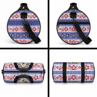 Samoa Tribal Christmas Bow Duffle Bag Ia Manuia lava le Kerisimasi LT9 - Polynesian Pride