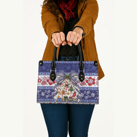 Samoa Tribal Christmas Bow Leather Bag Ia Manuia lava le Kerisimasi LT9 - Polynesian Pride