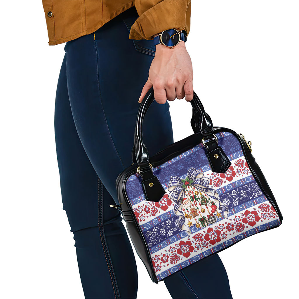 Samoa Tribal Christmas Bow Shoulder Handbag Ia Manuia lava le Kerisimasi LT9 - Polynesian Pride