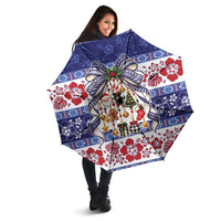 Samoa Tribal Christmas Bow Umbrella Ia Manuia lava le Kerisimasi LT9 - Polynesian Pride