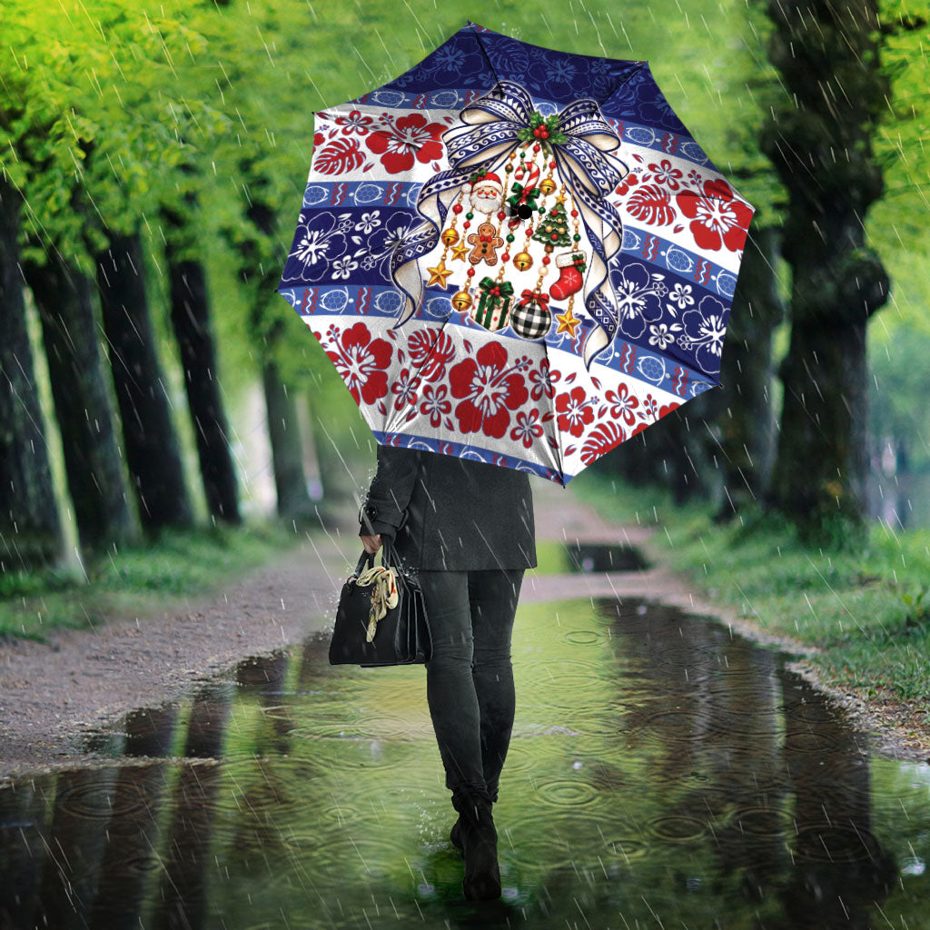Samoa Tribal Christmas Bow Umbrella Ia Manuia lava le Kerisimasi LT9 - Polynesian Pride