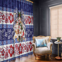 Samoa Tribal Christmas Bow Window Curtain Ia Manuia lava le Kerisimasi LT9 - Polynesian Pride