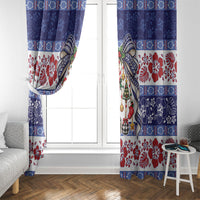 Samoa Tribal Christmas Bow Window Curtain Ia Manuia lava le Kerisimasi LT9 - Polynesian Pride