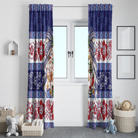 Samoa Tribal Christmas Bow Window Curtain Ia Manuia lava le Kerisimasi LT9 - Polynesian Pride