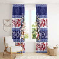 Samoa Tribal Christmas Bow Window Curtain Ia Manuia lava le Kerisimasi LT9 - Polynesian Pride