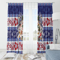 Samoa Tribal Christmas Bow Window Curtain Ia Manuia lava le Kerisimasi LT9 - Polynesian Pride