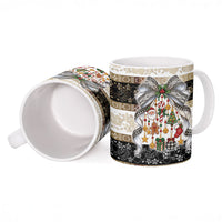 Tonga Ngatu Christmas Bow Ceramic Mug Kilisimasi Fiefia Gold Style LT9 - Polynesian Pride