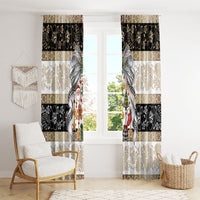 Tonga Ngatu Christmas Bow Window Curtain Kilisimasi Fiefia Gold Style LT9 - Polynesian Pride