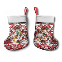 Tonga Ngatu Christmas Bow Christmas Stocking Kilisimasi Fiefia Red Style LT9 - Polynesian Pride