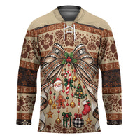 Fiji Masi Christmas Bow Hockey Jersey Marau na Kerisimasi LT9 Unisex Red - Polynesian Pride
