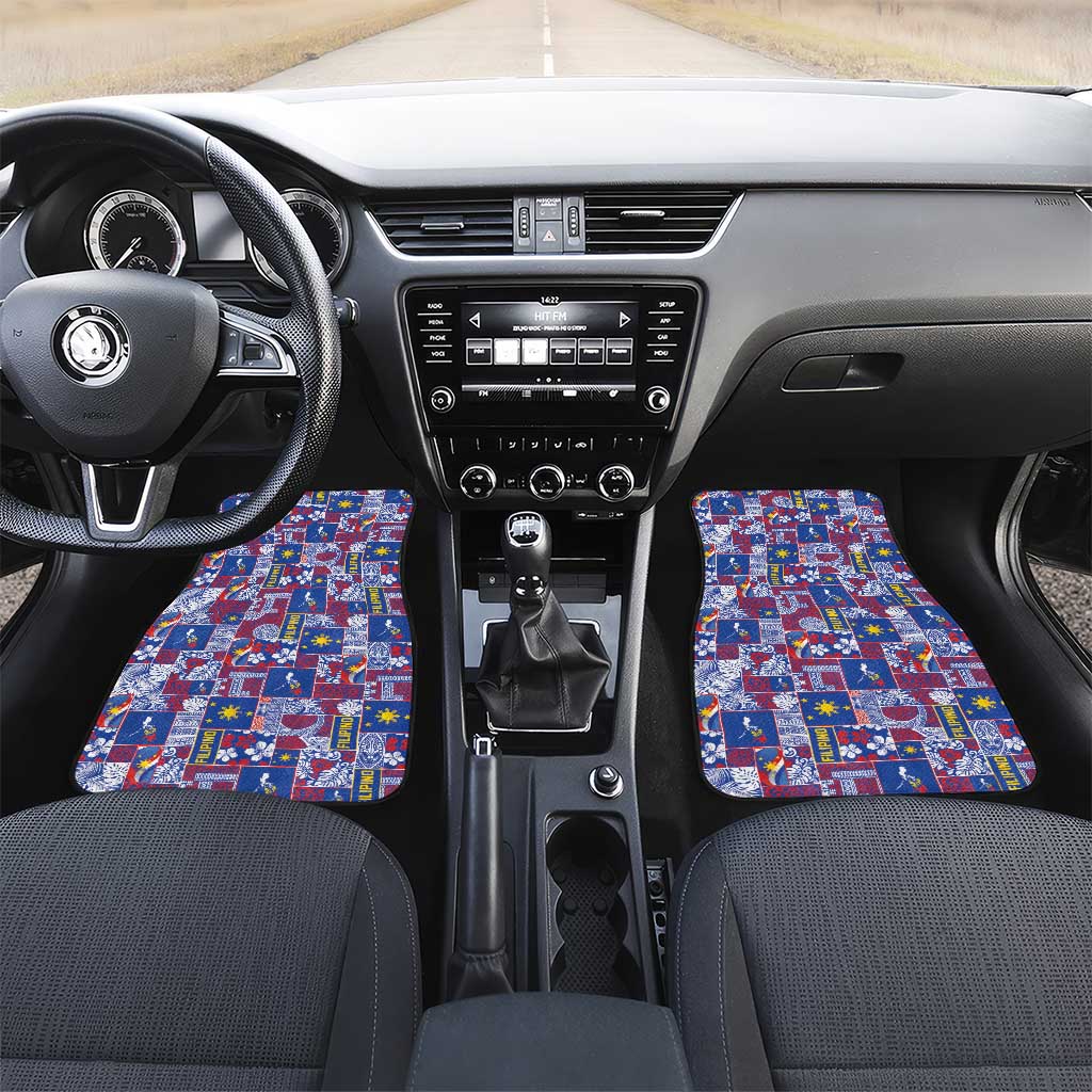 Filipino Maligayang Pasko Car Mats Pacific Patchwork Xmas Vibes - Polynesian Pride