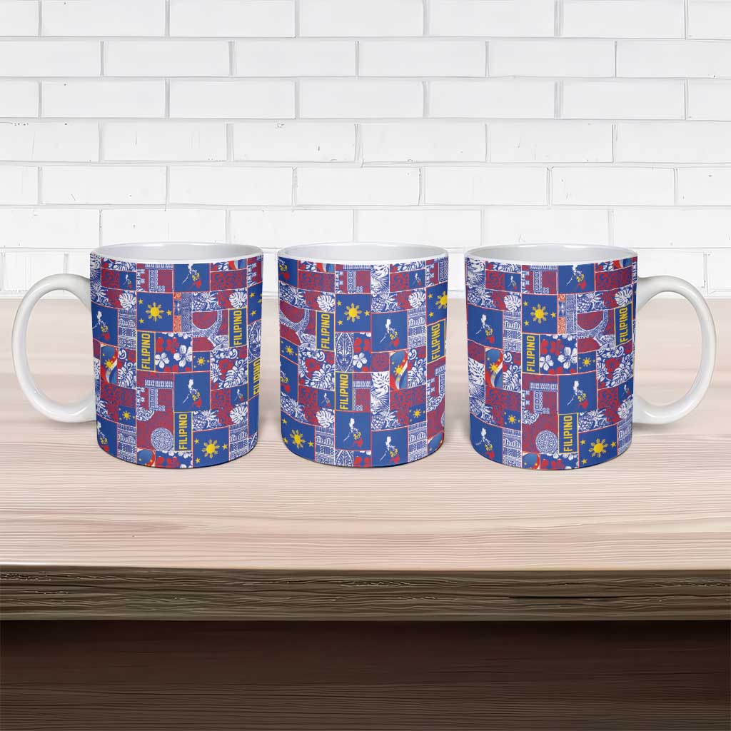 Filipino Maligayang Pasko Ceramic Mug Pacific Patchwork Xmas Vibes - Polynesian Pride