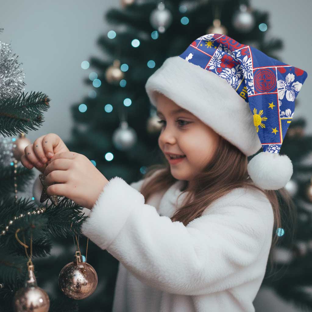 Filipino Maligayang Pasko Christmas Santa Hat Pacific Patchwork Xmas Vibes - Polynesian Pride