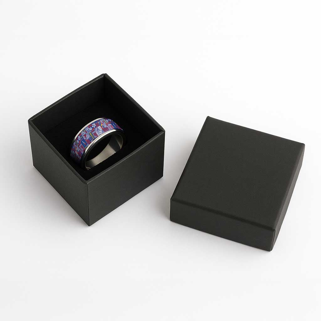 Filipino Maligayang Pasko Classic Ring Pacific Patchwork Xmas Vibes - Polynesian Pride