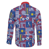 Filipino Maligayang Pasko Family Matching Off The Shoulder Long Sleeve Dress and Hawaiian Shirt Pacific Patchwork Xmas Vibes LT9 - Polynesian Pride