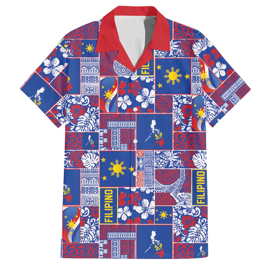 Filipino Maligayang Pasko Hawaiian Shirt Pacific Patchwork Xmas Vibes - Polynesian Pride