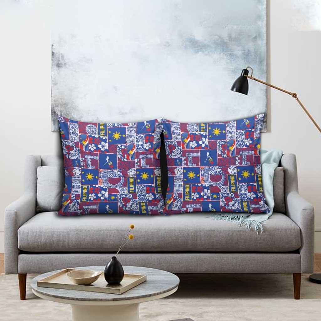 Filipino Maligayang Pasko Pillow Cover Pacific Patchwork Xmas Vibes - Polynesian Pride