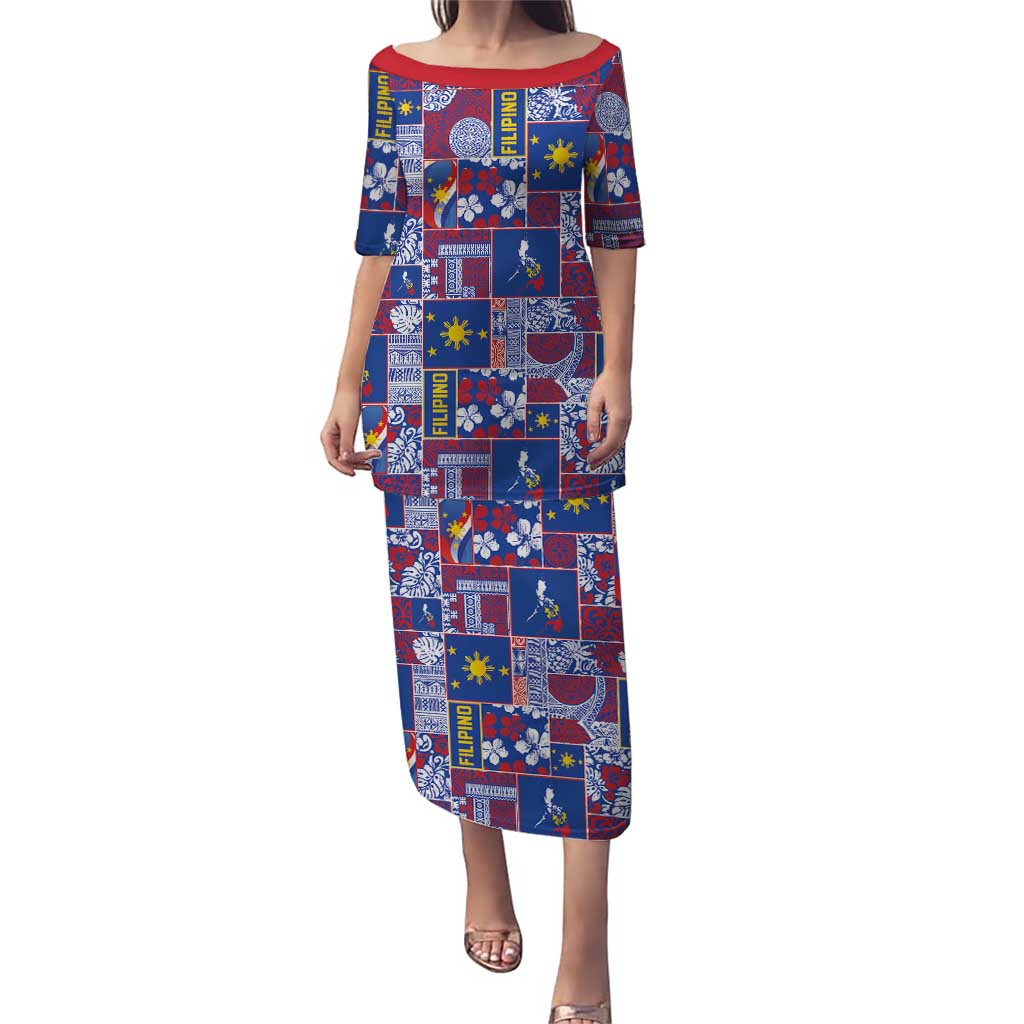 Filipino Maligayang Pasko Puletasi Pacific Patchwork Xmas Vibes - Polynesian Pride