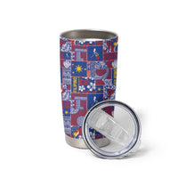 Filipino Maligayang Pasko Tumbler Cup Pacific Patchwork Xmas Vibes - Polynesian Pride