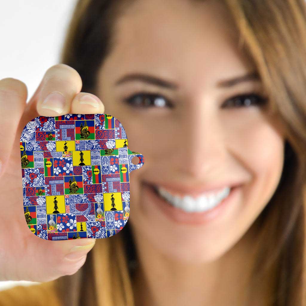 New Caledonia Joyeux Noel AirPods Case Pacific Patchwork Xmas Vibes - Polynesian Pride