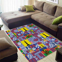 New Caledonia Joyeux Noel Area Rug Pacific Patchwork Xmas Vibes - Polynesian Pride