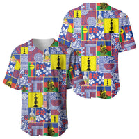 New Caledonia Joyeux Noel Baseball Jersey Pacific Patchwork Xmas Vibes - Polynesian Pride