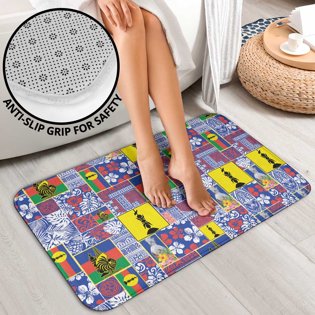 New Caledonia Joyeux Noel Bathroom Set Pacific Patchwork Xmas Vibes - Polynesian Pride