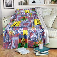 New Caledonia Joyeux Noel Blanket Pacific Patchwork Xmas Vibes - Polynesian Pride