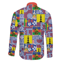 New Caledonia Joyeux Noel Family Matching Long Sleeve Bodycon Dress and Hawaiian Shirt Pacific Patchwork Xmas Vibes LT9 - Polynesian Pride