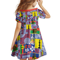 New Caledonia Joyeux Noel Family Matching Mermaid Dress and Hawaiian Shirt Pacific Patchwork Xmas Vibes - Polynesian Pride