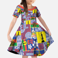New Caledonia Joyeux Noel Family Matching Tank Maxi Dress and Hawaiian Shirt Pacific Patchwork Xmas Vibes - Polynesian Pride