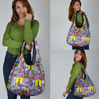 New Caledonia Joyeux Noel Grocery Bag Pacific Patchwork Xmas Vibes - Polynesian Pride