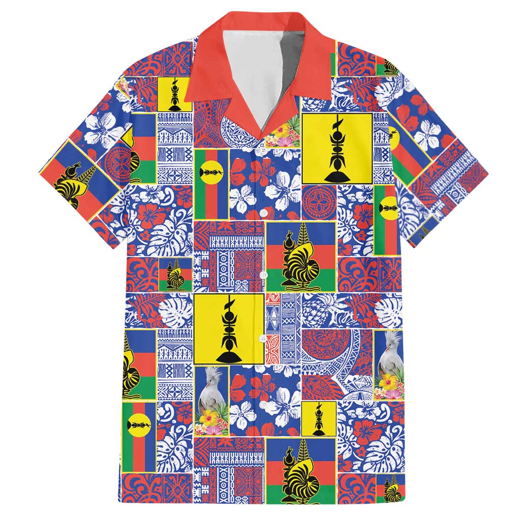 New Caledonia Joyeux Noel Hawaiian Shirt Pacific Patchwork Xmas Vibes - Polynesian Pride