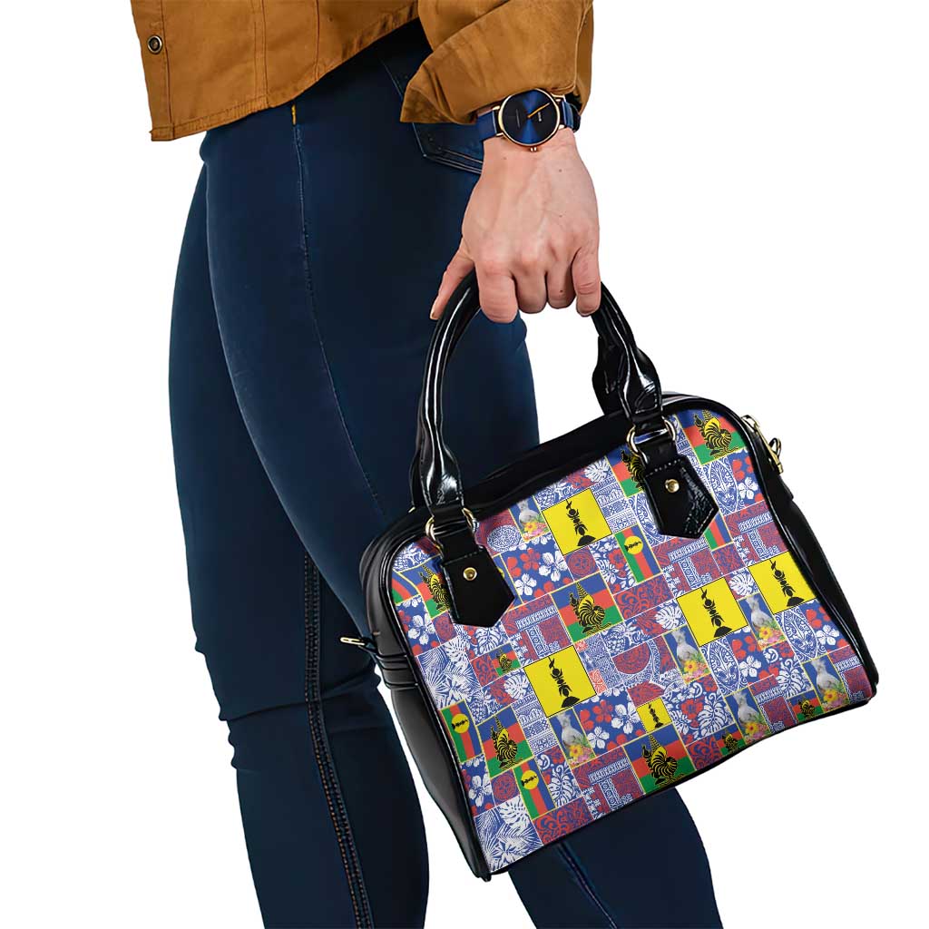 New Caledonia Joyeux Noel Shoulder Handbag Pacific Patchwork Xmas Vibes - Polynesian Pride