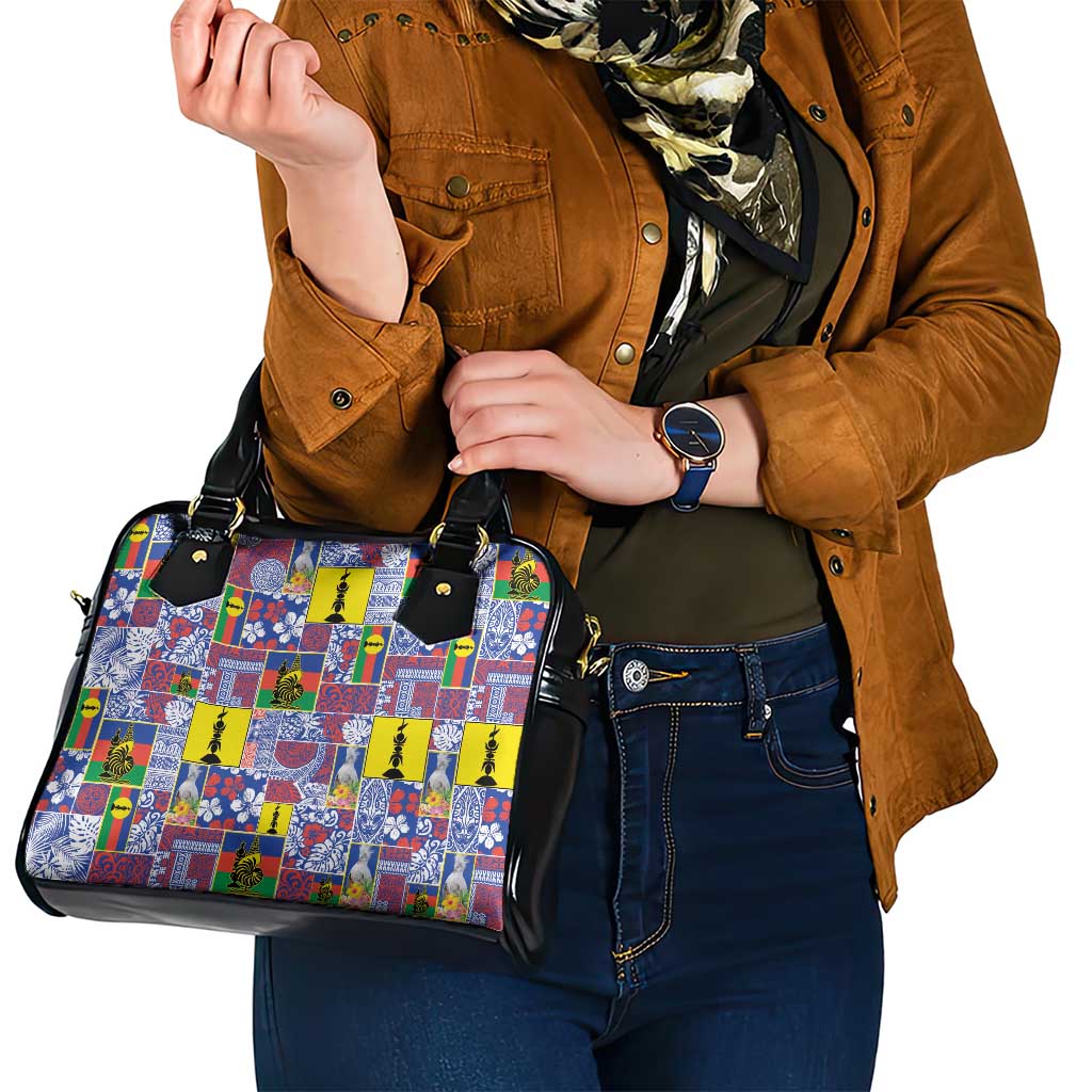 New Caledonia Joyeux Noel Shoulder Handbag Pacific Patchwork Xmas Vibes - Polynesian Pride