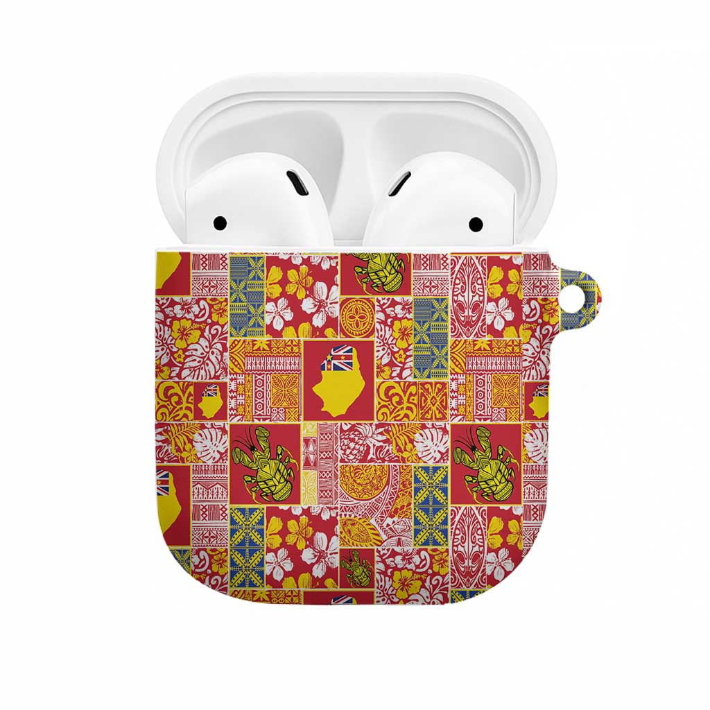 Niue Monuina e Kilisimasi AirPods Case Pacific Patchwork Xmas Vibes - Polynesian Pride