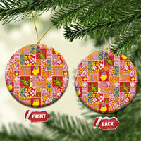 Niue Monuina e Kilisimasi Ceramic Ornament Pacific Patchwork Xmas Vibes - Polynesian Pride