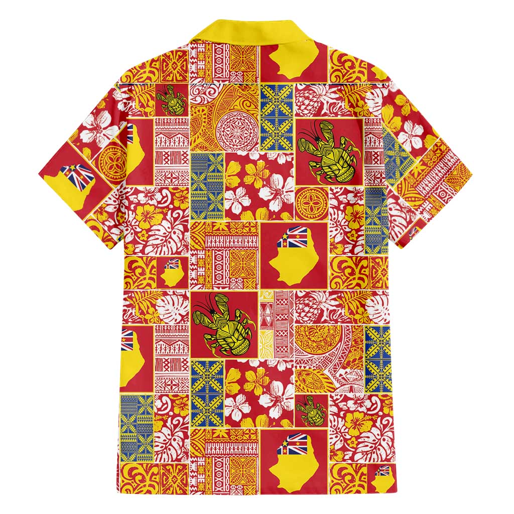 Niue Monuina e Kilisimasi Family Matching Mermaid Dress and Hawaiian Shirt Pacific Patchwork Xmas Vibes - Polynesian Pride