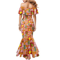 Niue Monuina e Kilisimasi Family Matching Mermaid Dress and Hawaiian Shirt Pacific Patchwork Xmas Vibes - Polynesian Pride