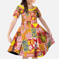 Niue Monuina e Kilisimasi Family Matching Tank Maxi Dress and Hawaiian Shirt Pacific Patchwork Xmas Vibes - Polynesian Pride