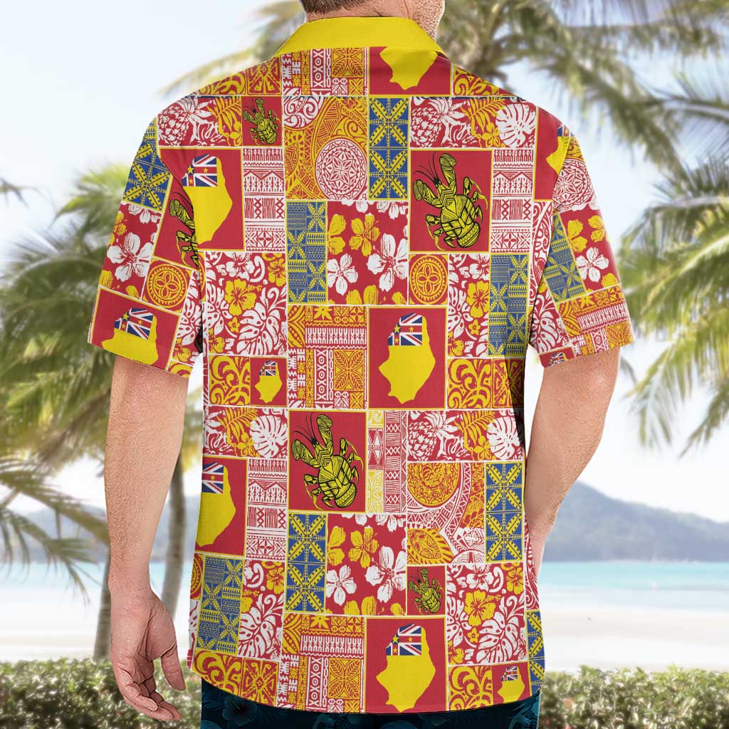 Niue Monuina e Kilisimasi Hawaiian Shirt Pacific Patchwork Xmas Vibes - Polynesian Pride