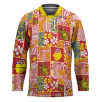 Niue Monuina e Kilisimasi Hockey Jersey Pacific Patchwork Xmas Vibes - Polynesian Pride