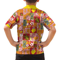Niue Monuina e Kilisimasi Kid Hawaiian Shirt Pacific Patchwork Xmas Vibes - Polynesian Pride