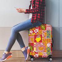 Niue Monuina e Kilisimasi Luggage Cover Pacific Patchwork Xmas Vibes - Polynesian Pride